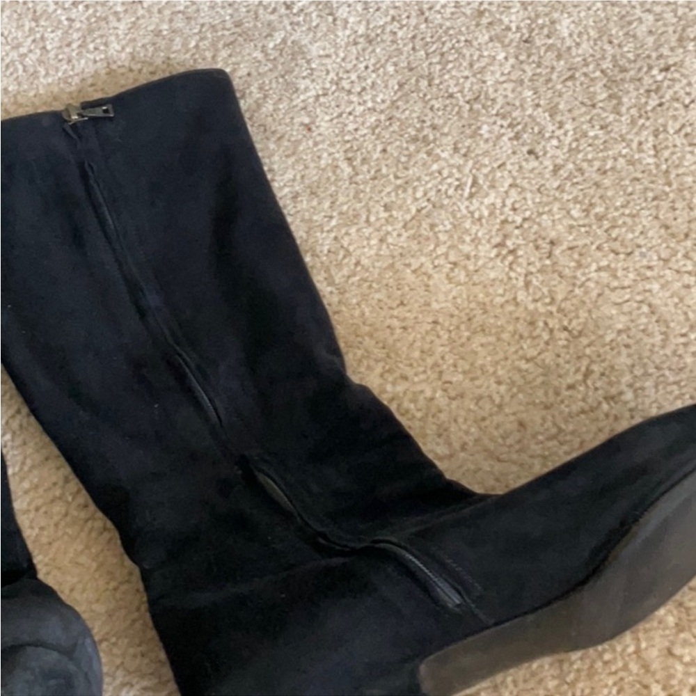 Prada, black suede boots, size 40 and a half
